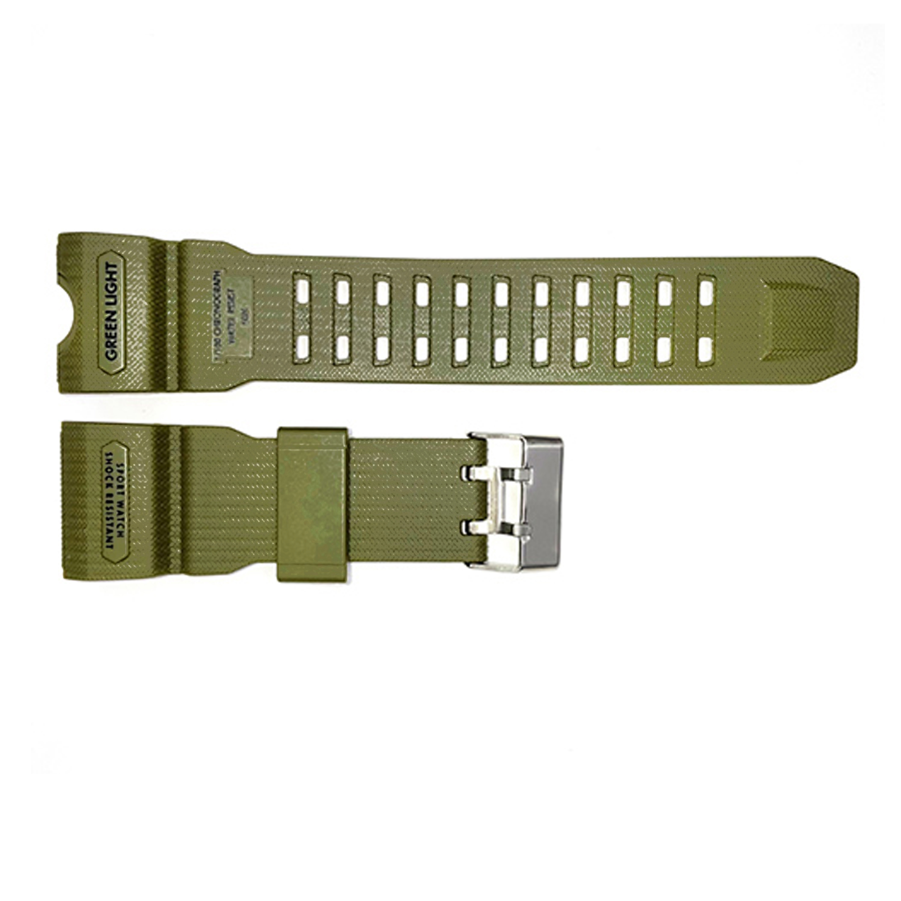 Ремінець для годинника Skmei 2396/1155/1155B Army Green, каучуковий, довжина 26 см (1051-0553)
