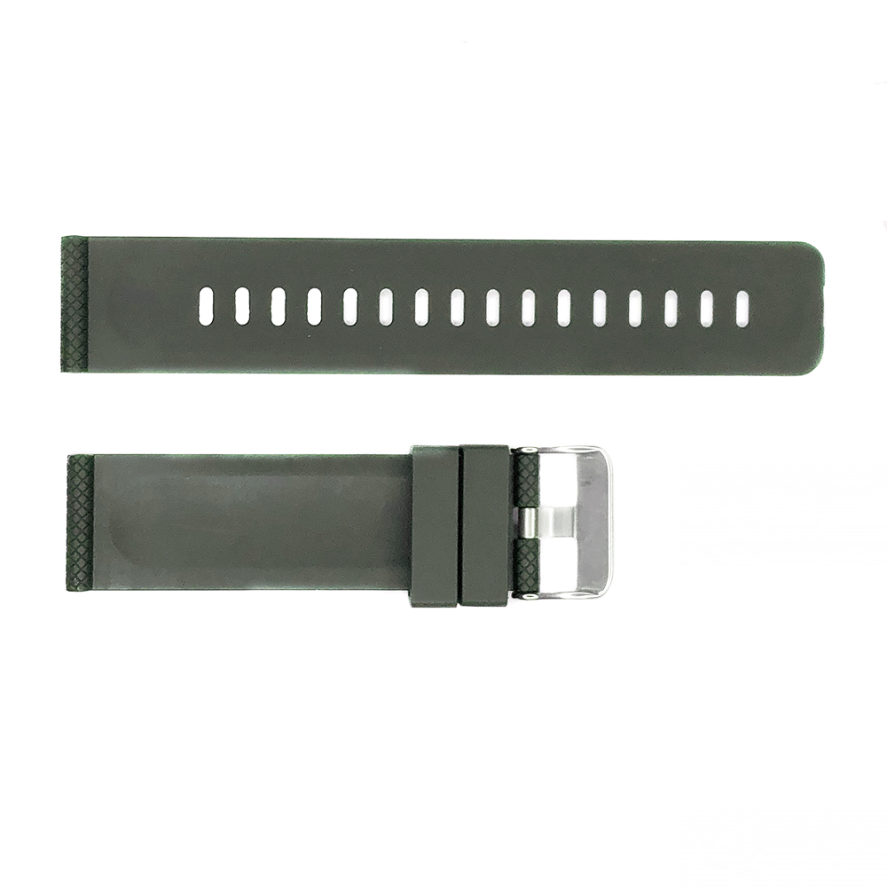 Купити Ремінець для годинника Skmei 1416/1418/1267/1285/1293/1426/1866/1894 Army Green 22 мм каучуковий зелений