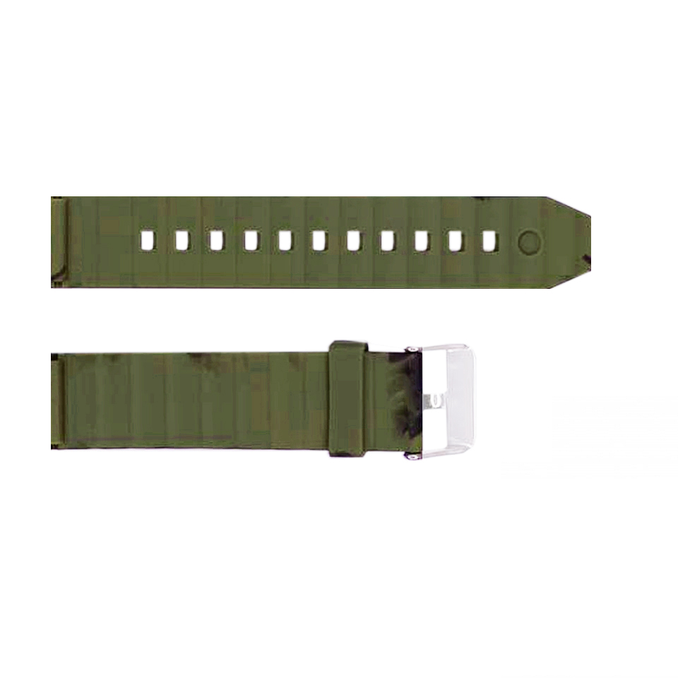 Купити Ремінець для годинника Skmei 1895CMGN Camo Green 20 мм каучуковий камуфляжний