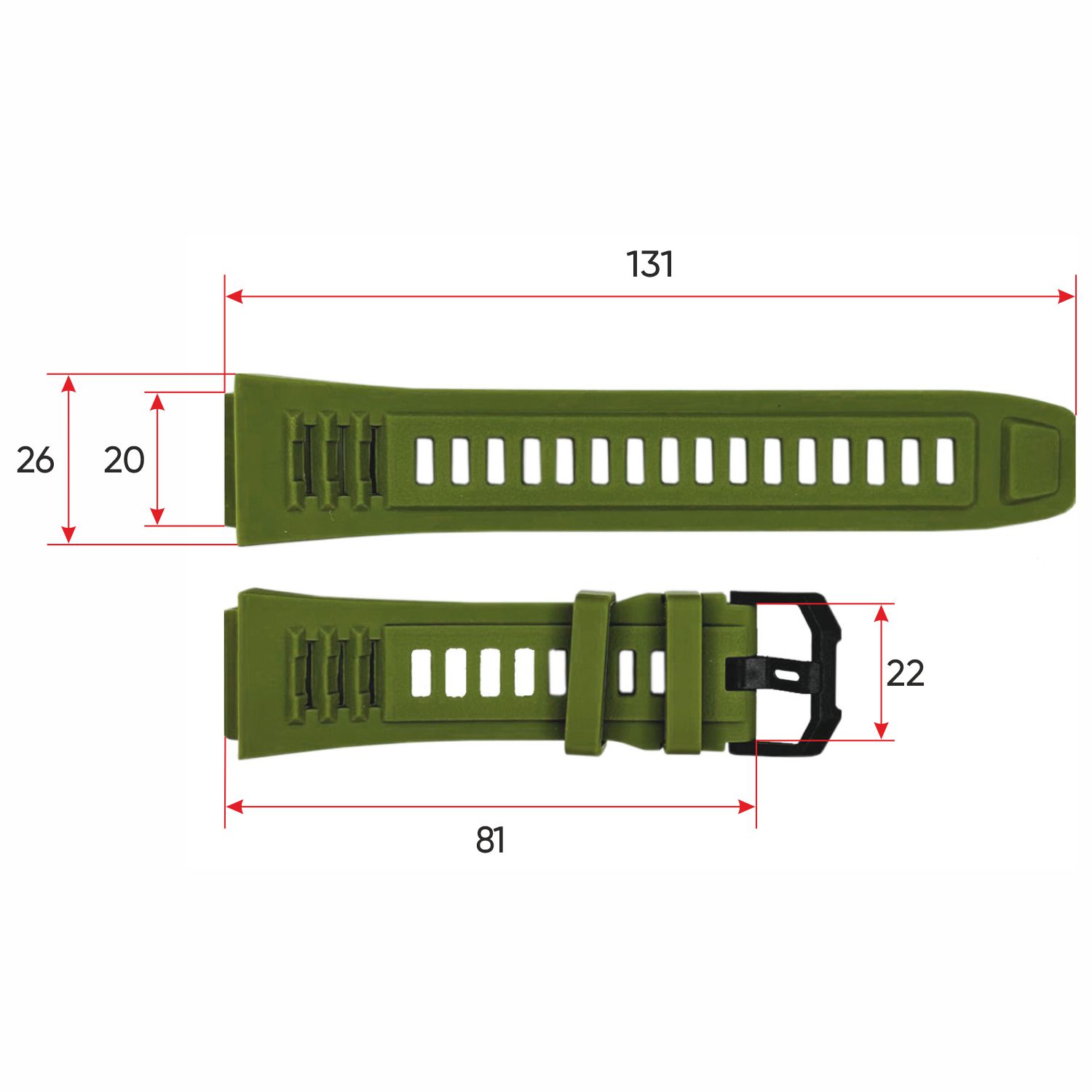Купити Ремінець для смарт годинника АК45 Army Green