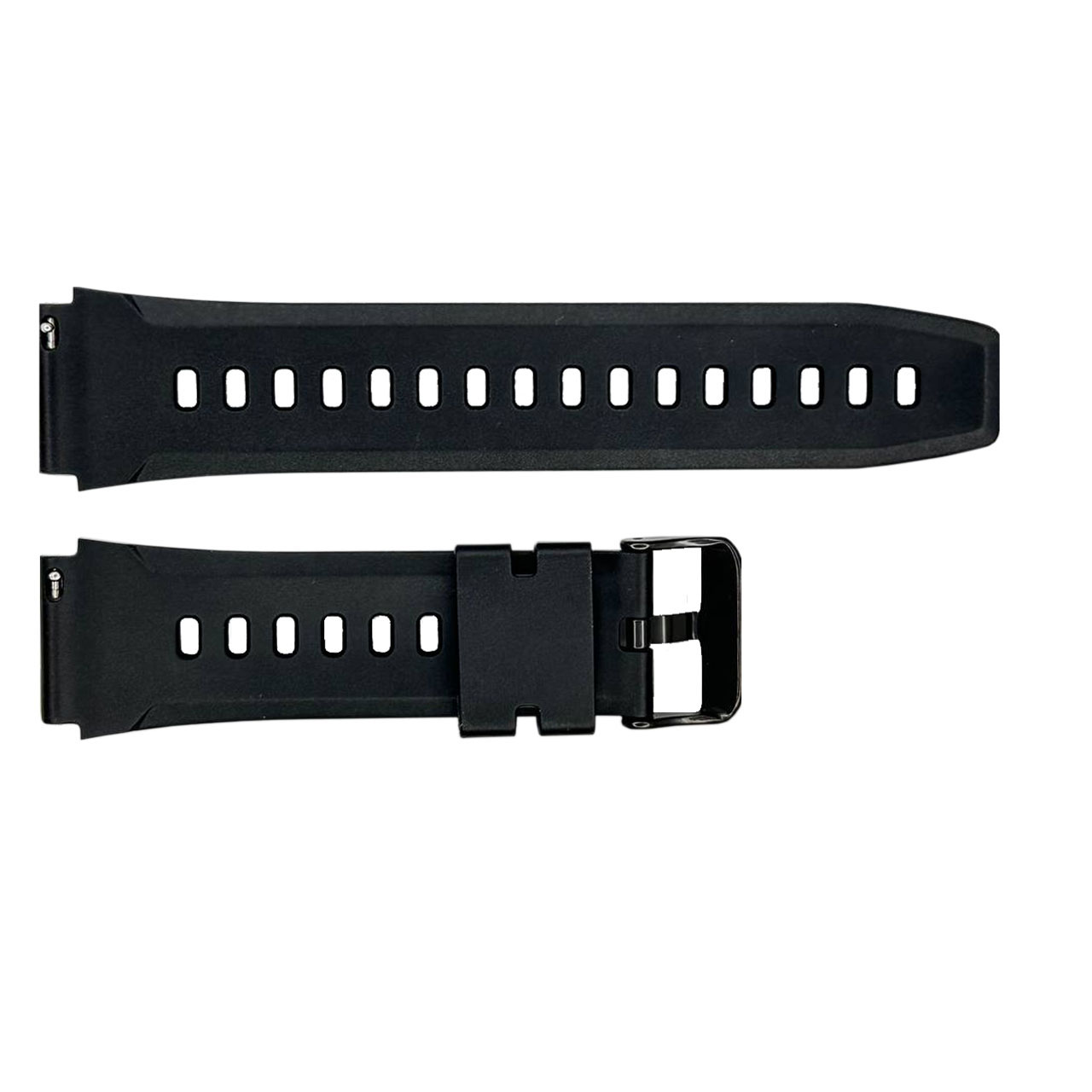 Купити Ремінець для смарт годинника Modfit Iron Black, чорний силіконовий браслет 26 см