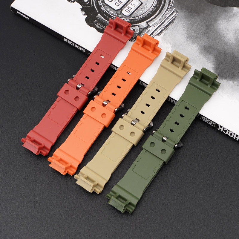 Купити Ремінець для годинника Casio G-Shock DW-6900 Army Green SI, поліуретановий зелений 20.4 см