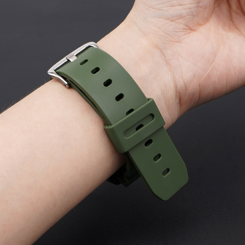 Купити Ремінець для годинника Casio G-Shock DW-6900 Army Green SI, поліуретановий зелений 20.4 см
