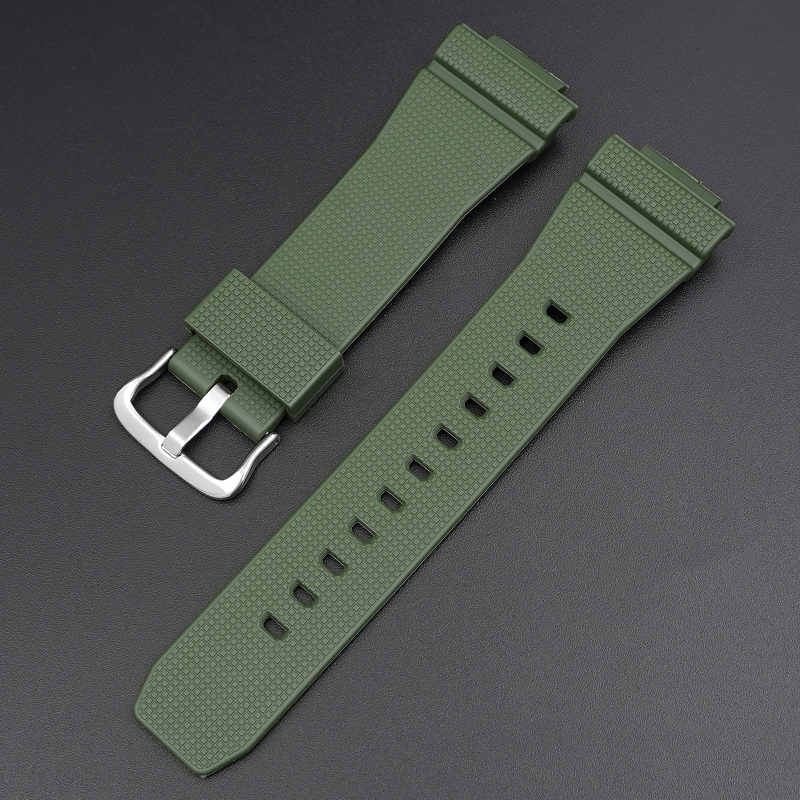 Купити Ремінець Casio G-Shock GM-2100 Army Green SI поліуретановий для GA-2100/2110 зелений