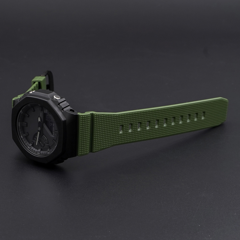 Купити Ремінець Casio G-Shock GM-2100 Army Green SI поліуретановий для GA-2100/2110 зелений