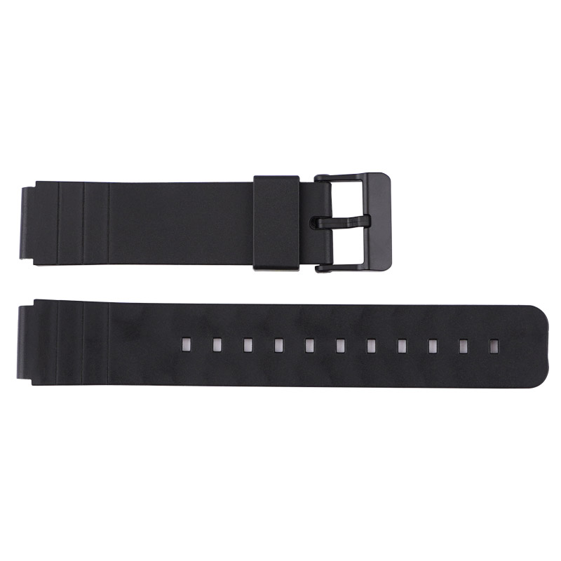 Купити Ремінець для годинника Casio MQ-24 All Black чорний поліуретановий (SKU 1051-0886)
