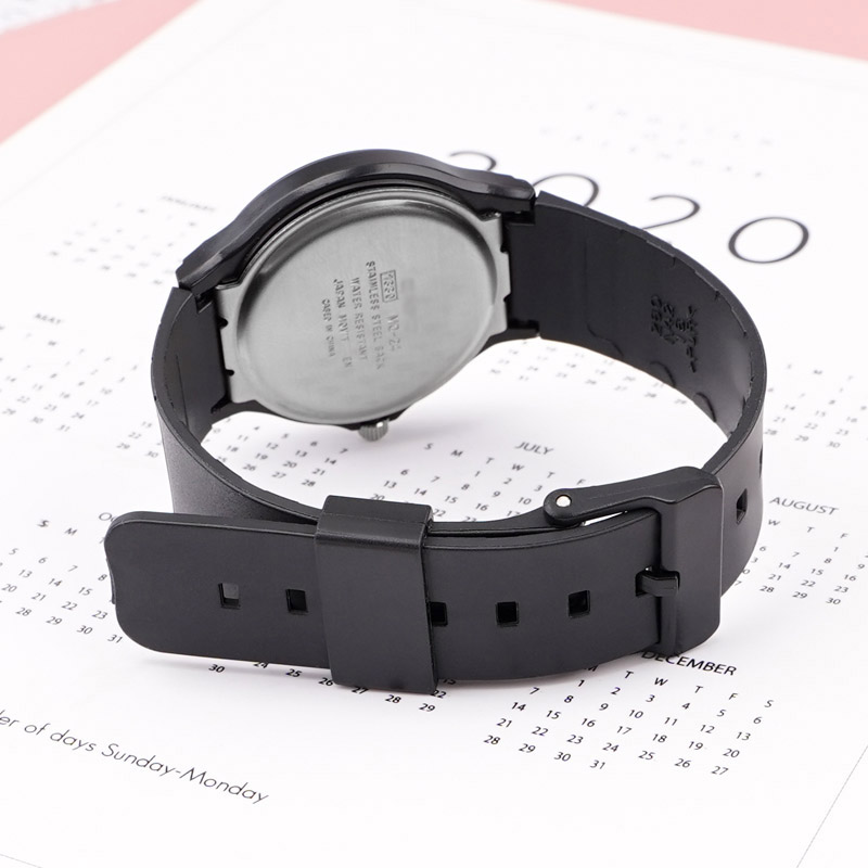 Купити Ремінець для годинника Casio MQ-24 All Black чорний поліуретановий (SKU 1051-0886)
