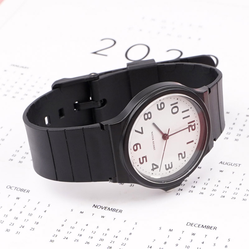 Купити Ремінець для годинника Casio MQ-24 All Black чорний поліуретановий (SKU 1051-0886)