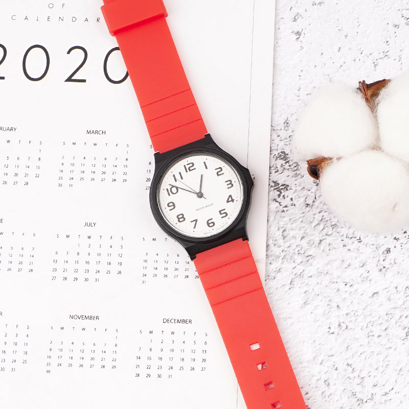 Купити Ремінець для Casio MQ-24 All Red червоний поліуретановий (SKU 1051-0890)