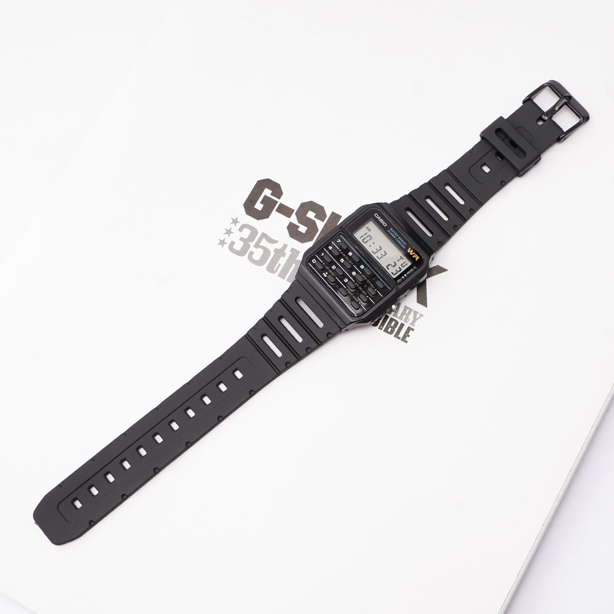 Купити Ремінець для годинника Casio CA-53W 20mm Black полімерний чорний (1051-0913)