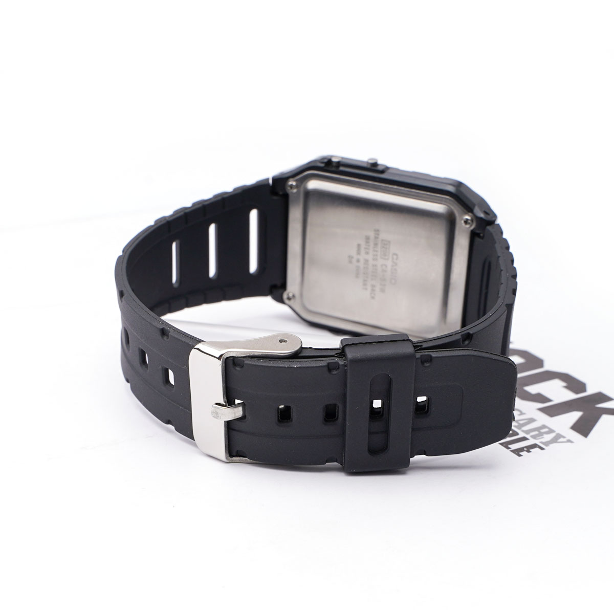 Купити Ремінець для годинника Casio CA-53W 20mm Black полімерний чорний (1051-0913)