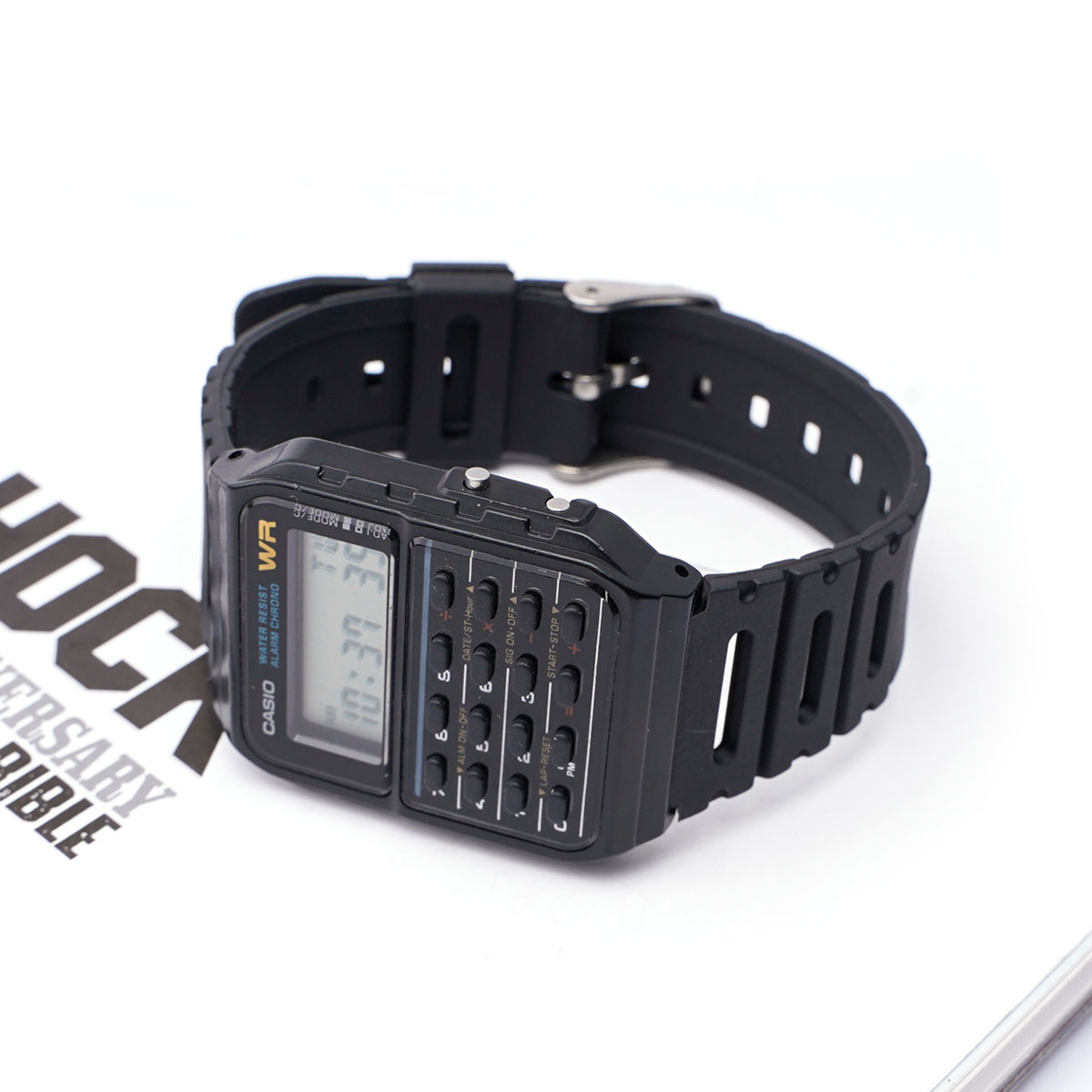 Купити Ремінець для годинника Casio CA-53W 20mm Black полімерний чорний (1051-0913)