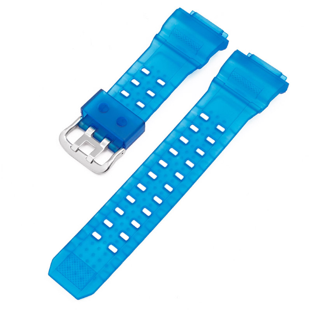 Купити Ремінець для годинника Casio G-Shock GW-9400 Transl Blue SI полімерний напівпрозорий синій