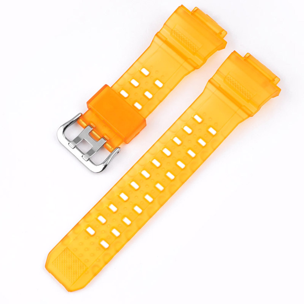 Купити Ремінець для годинника Casio G-Shock GW-9400 Transl Orange SI, полімерний, 21.1 см