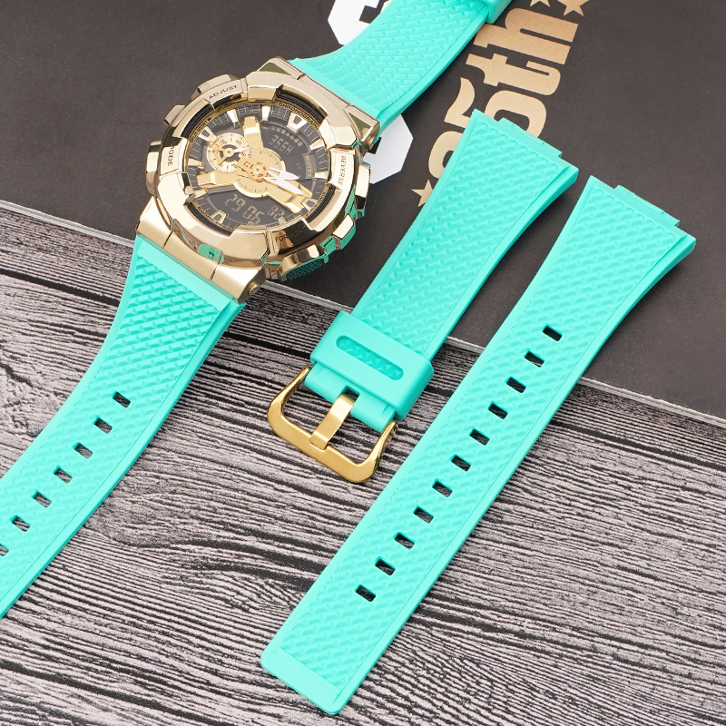 Купити Ремінець для Casio G-Shock GA-100/110 Light Green GD салатовий полімерний (1051-1111)