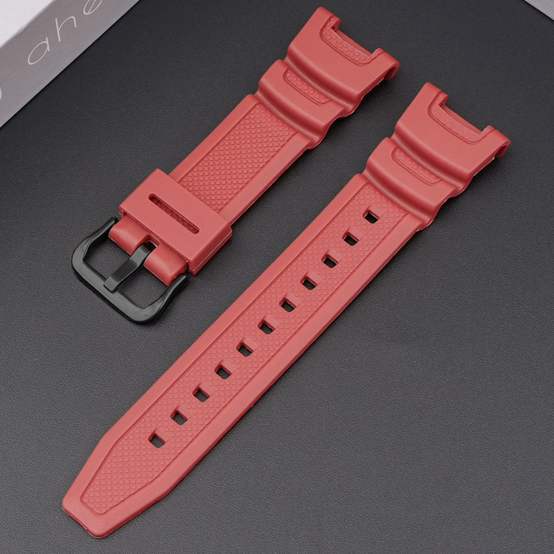 Купити Ремінець Casio для SGW-100 Red BK червоний полімерний, довжина 20.6 см (1051-1064)
