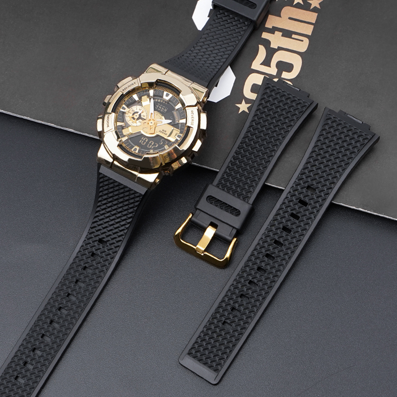 Купити Ремінець Casio accessories для Casio G-Shock GA-100/110 Black SI полімерний чорний 21.3 см (1051-1087)