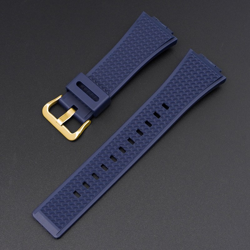 Купити Ремінець для годинника Casio G-Shock GA-100/110 Dark Blue GD полімерний темно-синій