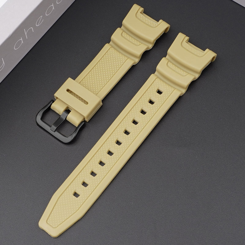 Купити Ремінець для годинника Casio SGW-100 Beige BK бежевий полімерний 20.6 см