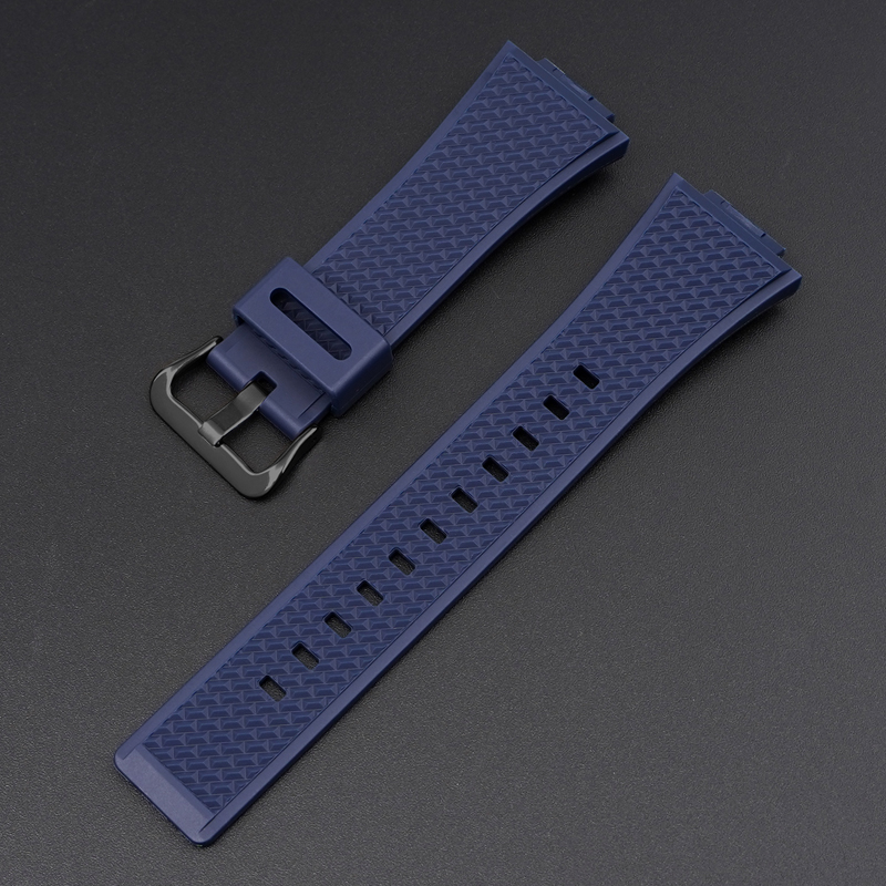 Купити Ремінець для годинника Casio G-Shock GA-100/110 Dark Blue BK темно-синій полімерний