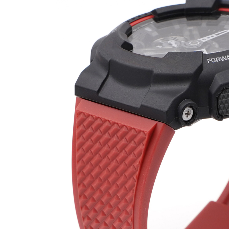 Купити Ремінець для Casio G-Shock GA-100/110 Red BK червоний полімерний 21.3 см (1051-1099)