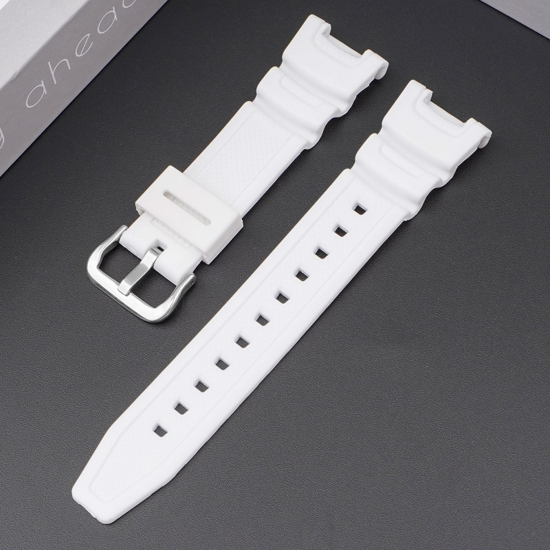 Купити Ремінець Casio accessories для SGW-100 White SI полімерний білий (1051-1052)