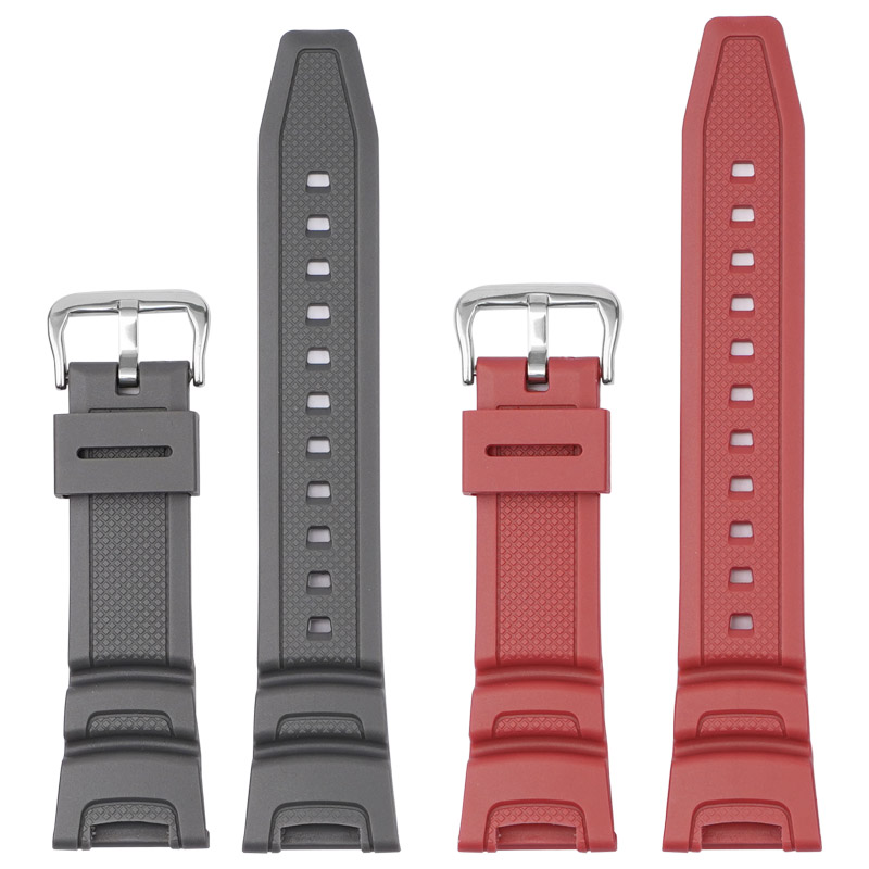 Купити Ремінець для Casio SGW-100 Red SI червоний полімерний, довжина 20.6 см (1051-1054)
