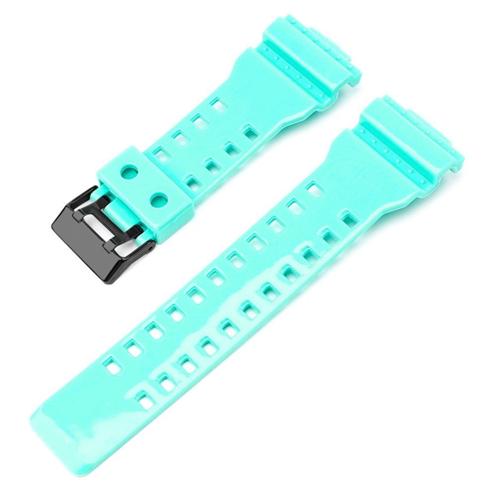 Купити Ремінець для Casio G-Shock GA-100/110/120 Light Green-Glossy BK салатовий полімерний