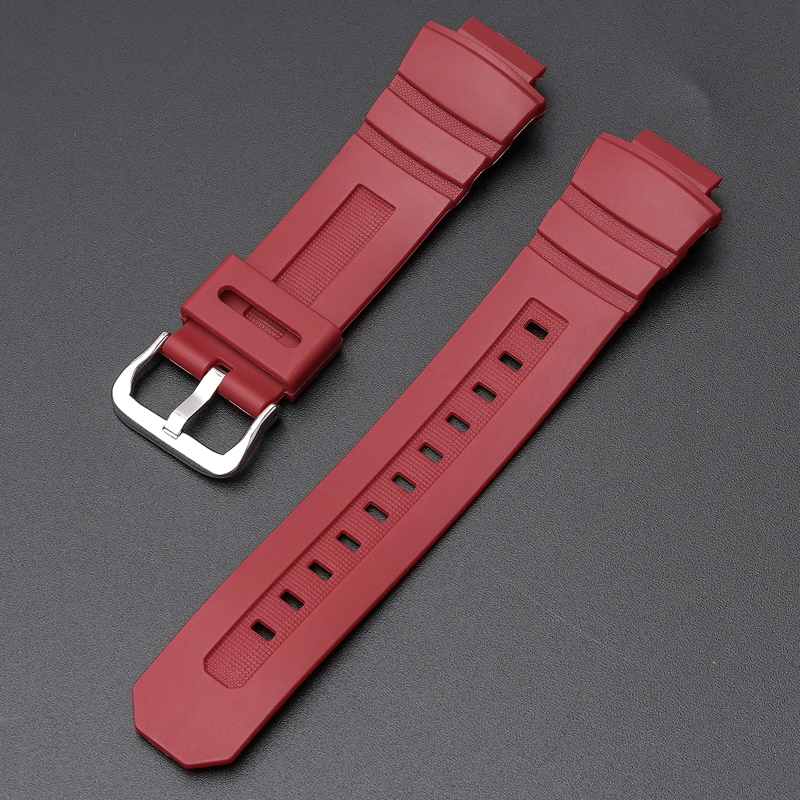 Купити Ремінець для Casio G-Shock G-7700 Red SI (1051-1206) червоний полімерний, сумісний з AW-590/591