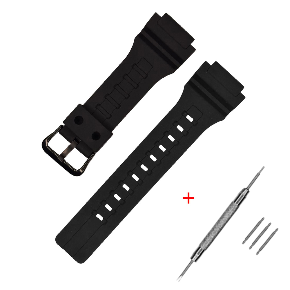 Купити Ремінець Casio AE-1400 Black BK полімерний чорний для годинників MCW-200H та AE-1400