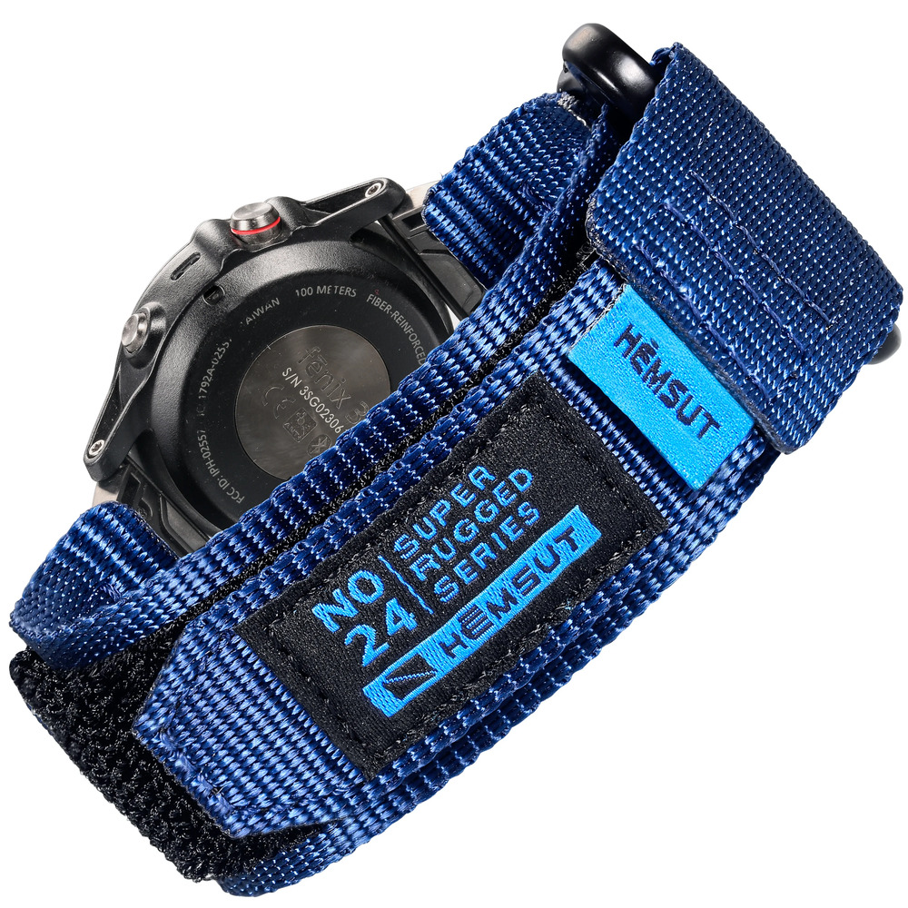 Ремінець Hemsut HS121 Super Strong Nylon Blue 22 mm для годинників Garmin та універсальних кріплень