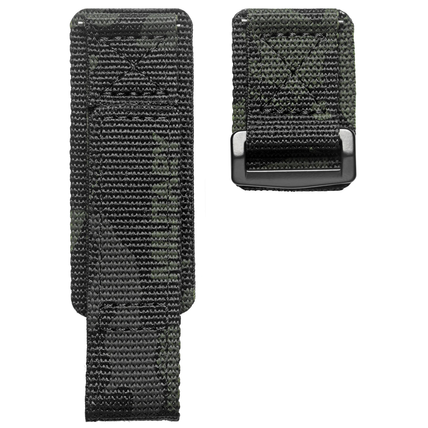 Ремінець Hemsut HS131 Military Nylon Velcro Camo Black 20 mm нейлоновий на липучці