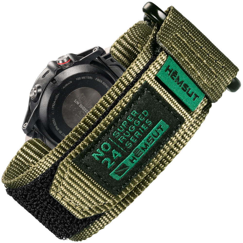 Ремінець Hemsut HS121 Super Strong Nylon Garmin Green 20 mm для годинників