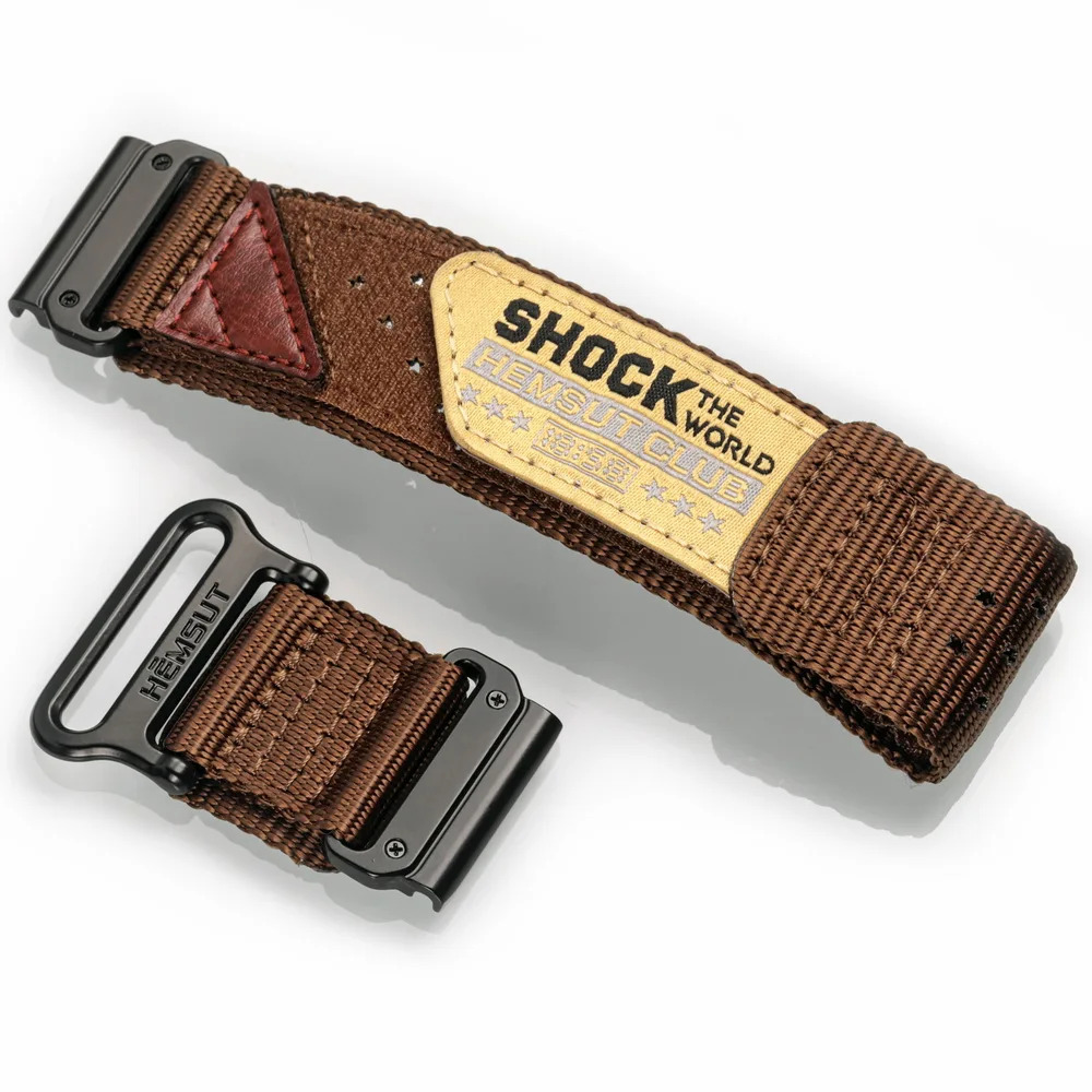 Ремінець Hemsut HGA142 Shock the world для Garmin Brown 26 mm нейлоновий коричневий
