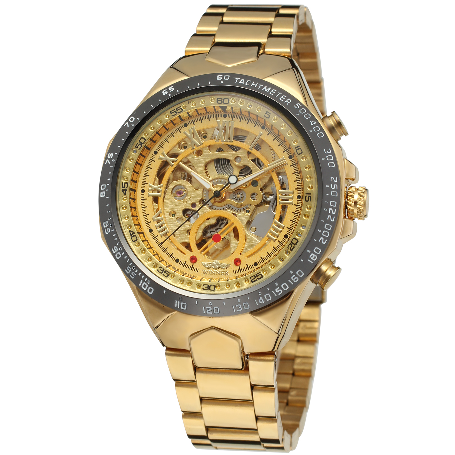 Купити Winner 8067 Gold-Black-Gold Red Cristal