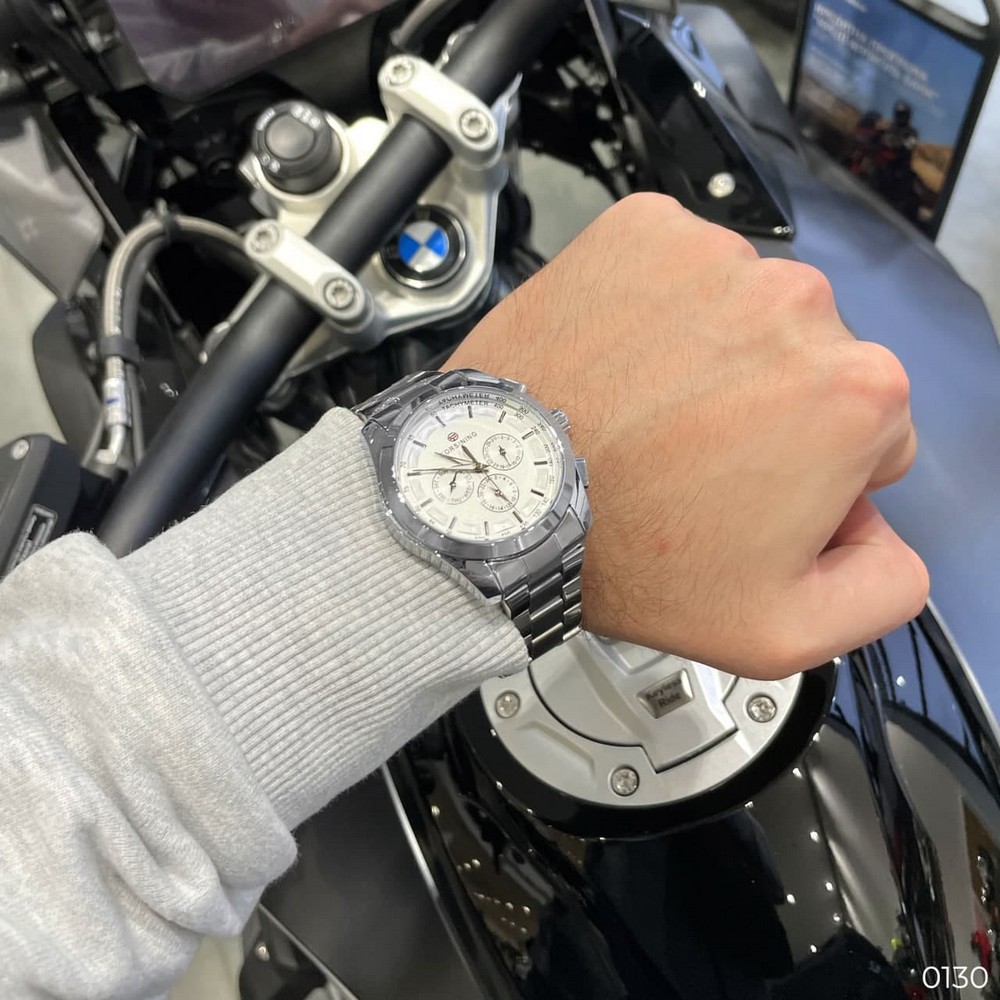 Купити Чоловічий механічний годинник Forsining 6917 Silver-White з автопідзаводом та календарем