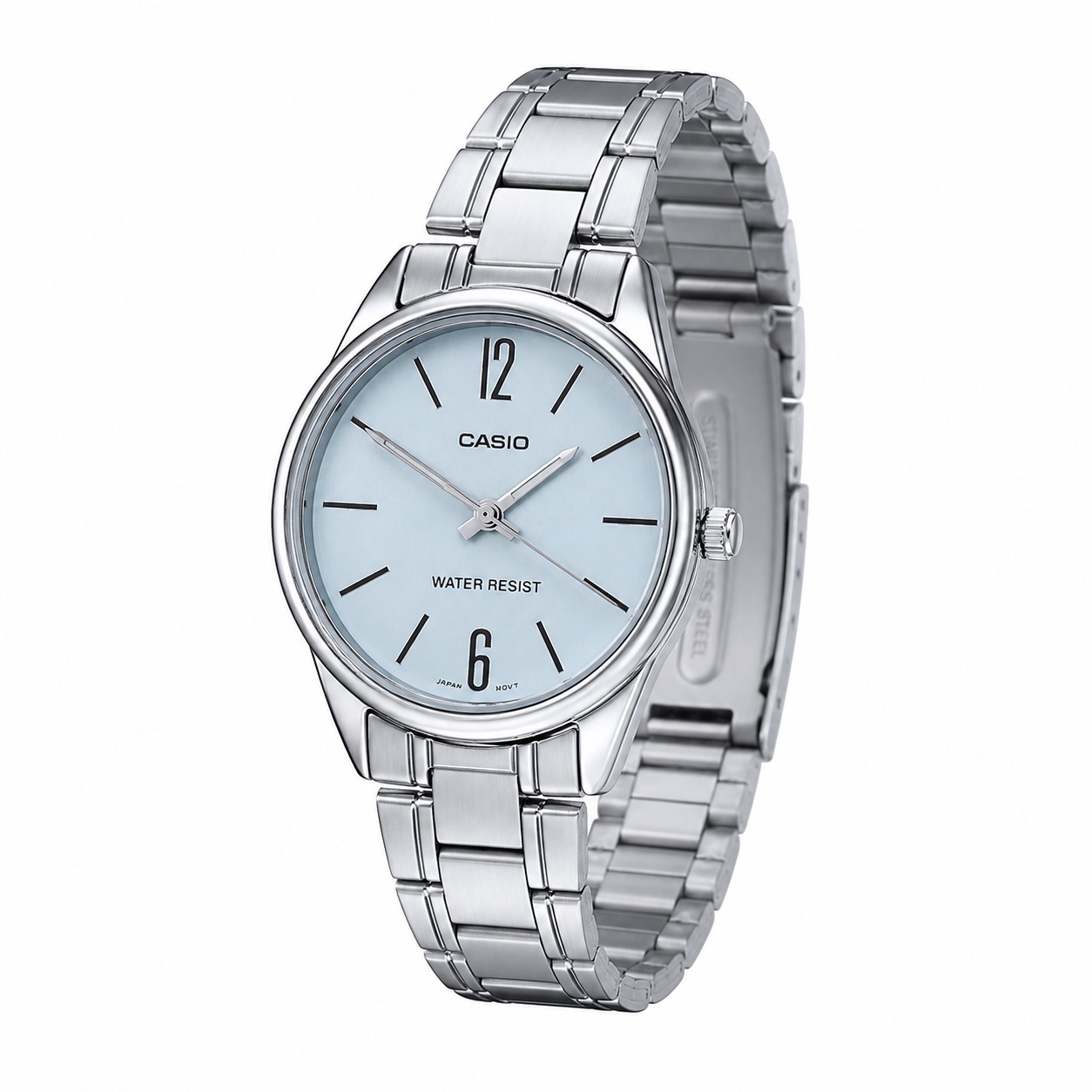 Купити Жіночий годинник Casio LTP-V005D-2B з синім циферблатом та сталевим браслетом