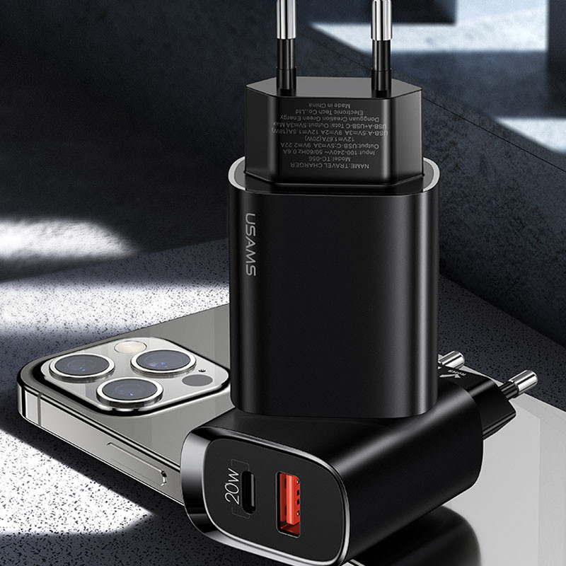 Купити МЗП Usams US-CC121 T35 QC3.0 + PD3.0 20W (1USB-A/1C)