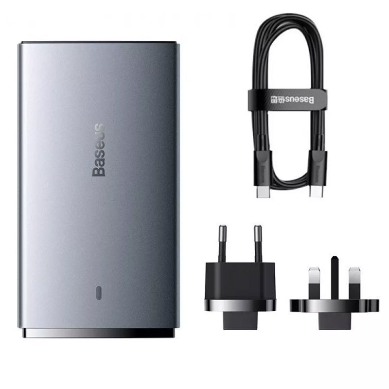 Купити МЗП Baseus GaN5 Pro Ultra-Slim PD65W+QC3.0 (1USB-A/1C) + кабель Type-C to Type-C (CCGP15011)