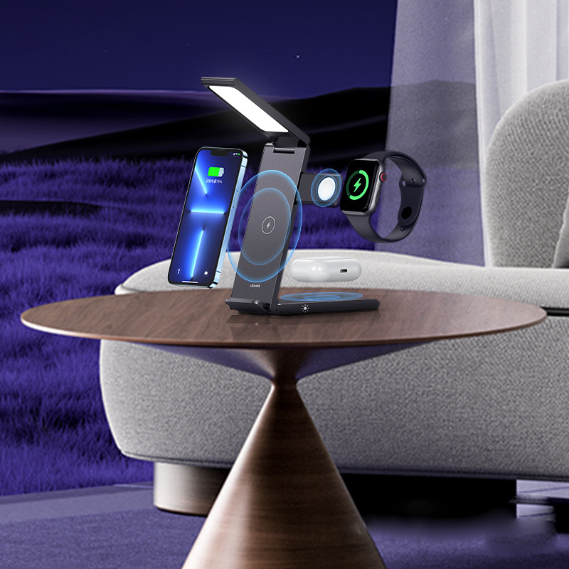 Купити БЗП Usams US-CD181 15W 3in1 with Table Lamp
