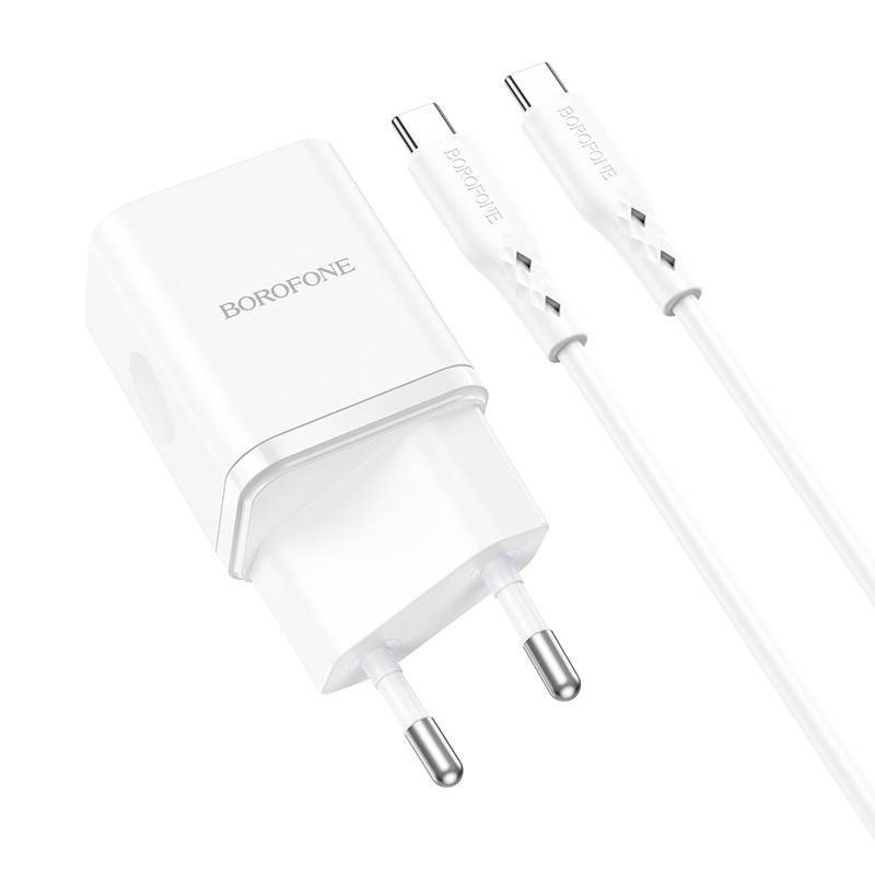 Купити МЗП Borofone BN7 PD20W+QC3.0 (1USB-A/1C) + кабель Type-C to Type-C
