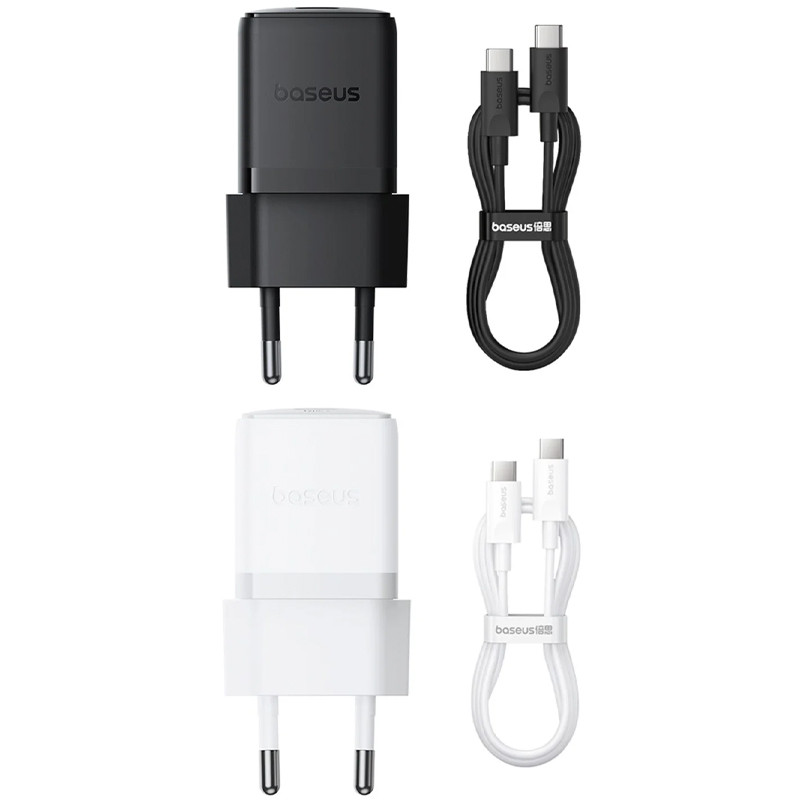 Купити МЗП Baseus Palm Fast Charger 30W (1USB-C) + кабель Type-C to Type-C (P10111605113-01)