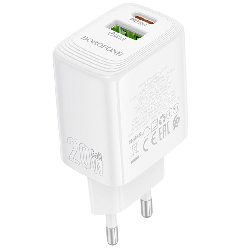 Купити МЗП Borofone BN27 Fuente PD20W+QC3.0 (1USB-A/1C)