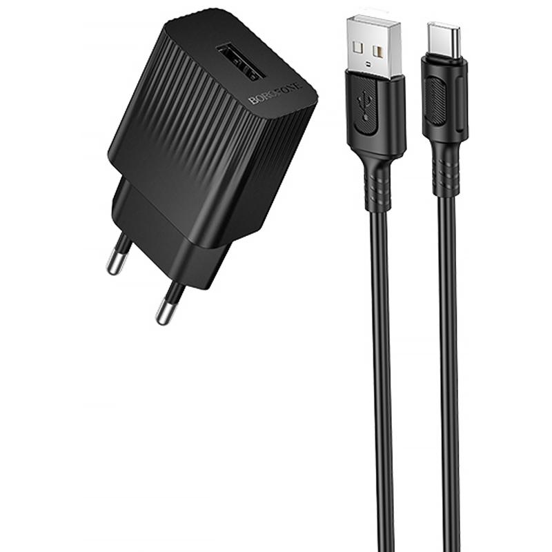 Купити МЗП Borofone BAS71A Source 10.5W (1USB-A) + кабель USB to Type-C