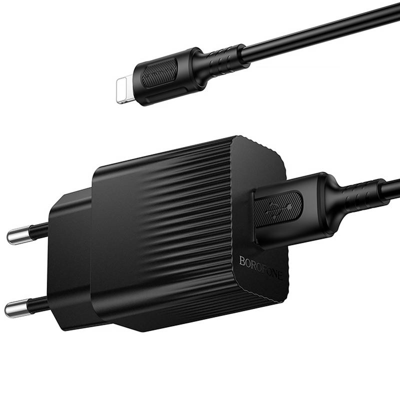 Купити МЗП Borofone BAS71A Source 10.5W (1USB-A) + кабель USB to Lightning