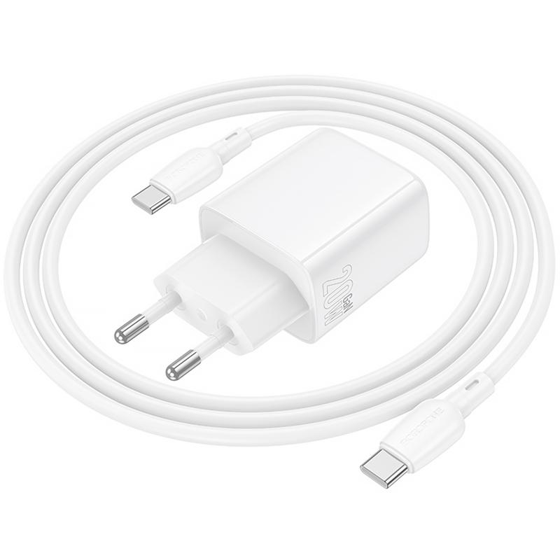 Купити МЗП Borofone BN27 Fuente PD20W+QC3.0 (1USB-A/1C) + кабель Type-C to Type-C