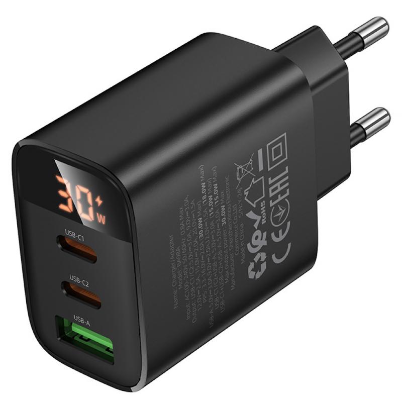 Купити МЗП Borofone BA98A Ilustre with digital display PD30W (1USB-A/2C)