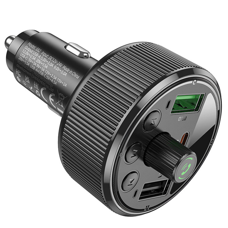 Купити АЗП FM модулятор Hoco E82 Guerrero PD30W+QC3.0 (2USB-A/1C)