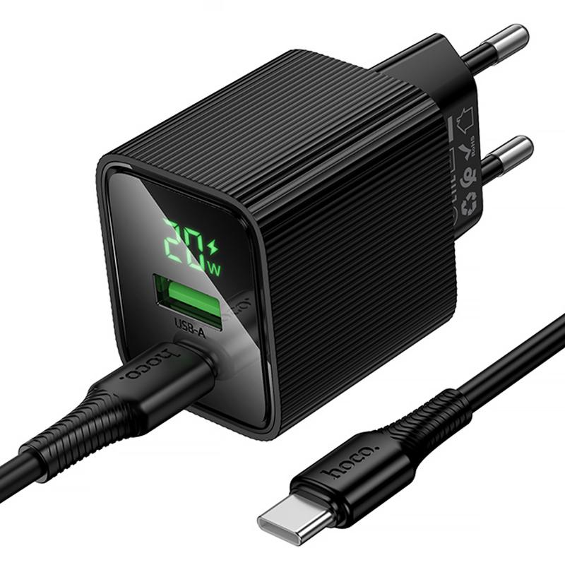 Купити МЗП Hoco CS83A Excellent with digital display PD20W+QC3.0 (1USB-A/1C) + кабель Type-C to Type-C