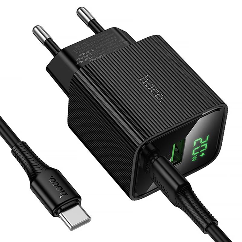 Купити МЗП Hoco CS83A Excellent with digital display PD20W+QC3.0 (1USB-A/1C) + кабель Type-C to Type-C